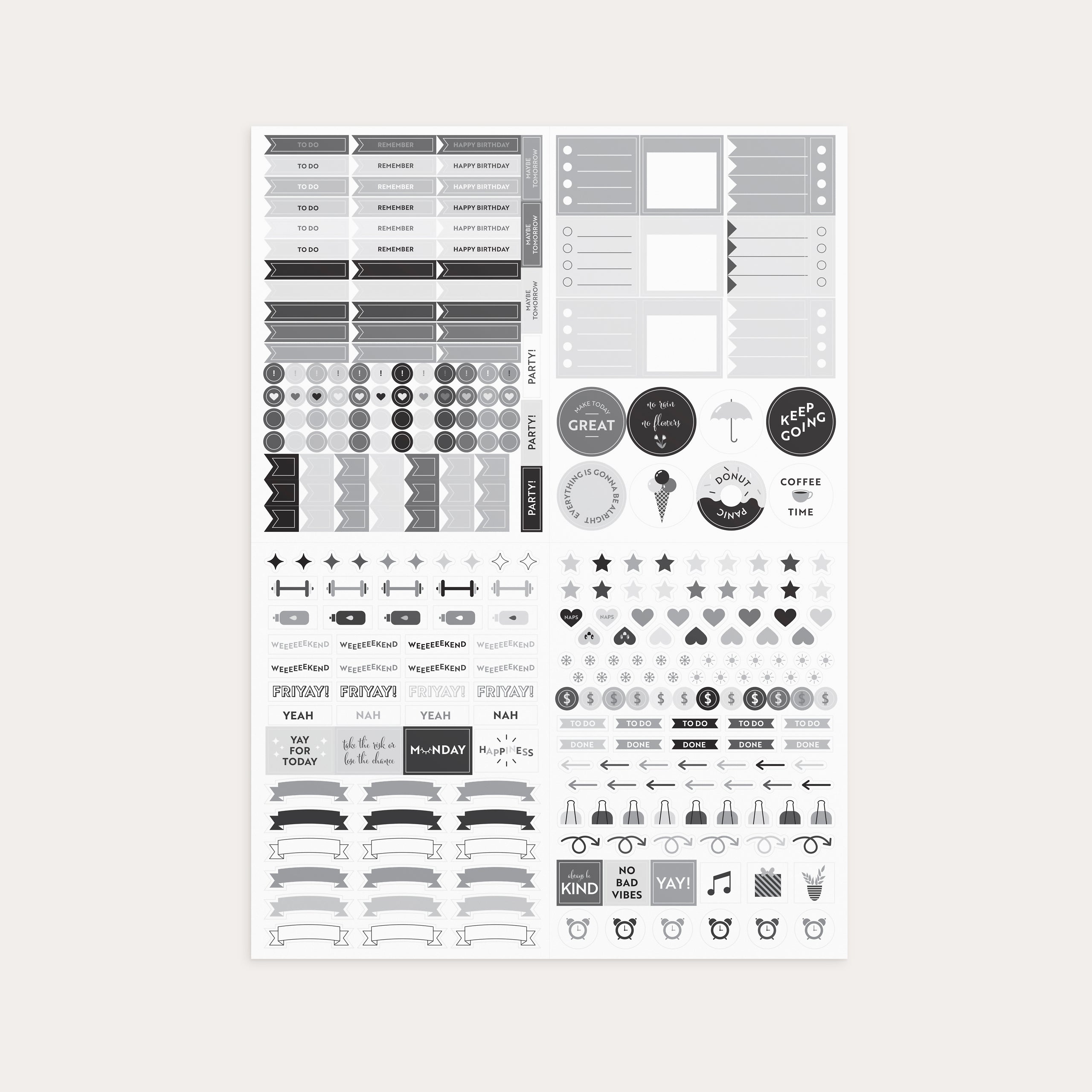 Black & White Sticker