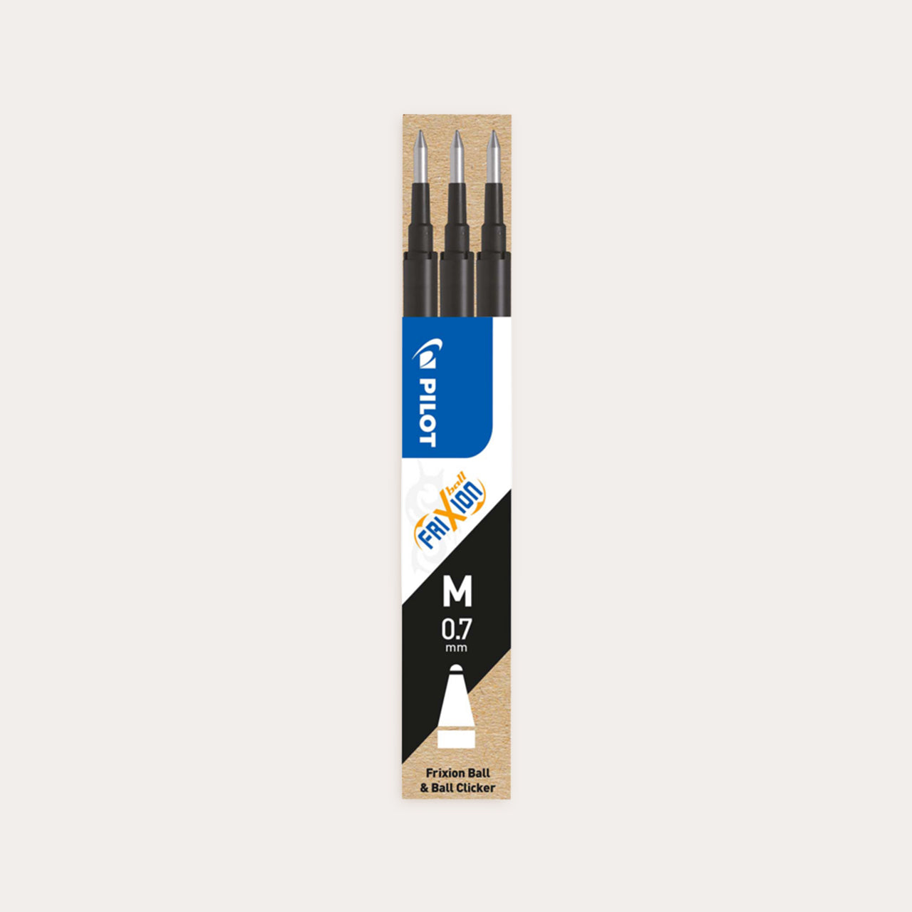 Pilot Frixion Ball 0.7 refill Nero 3-p