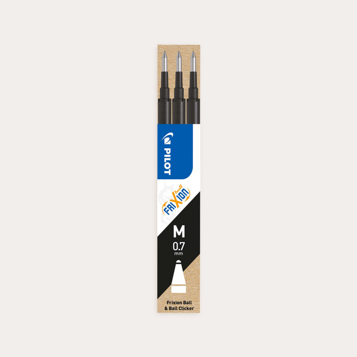 Pilot Frixion Ball 0.7 refill Nero 3-p