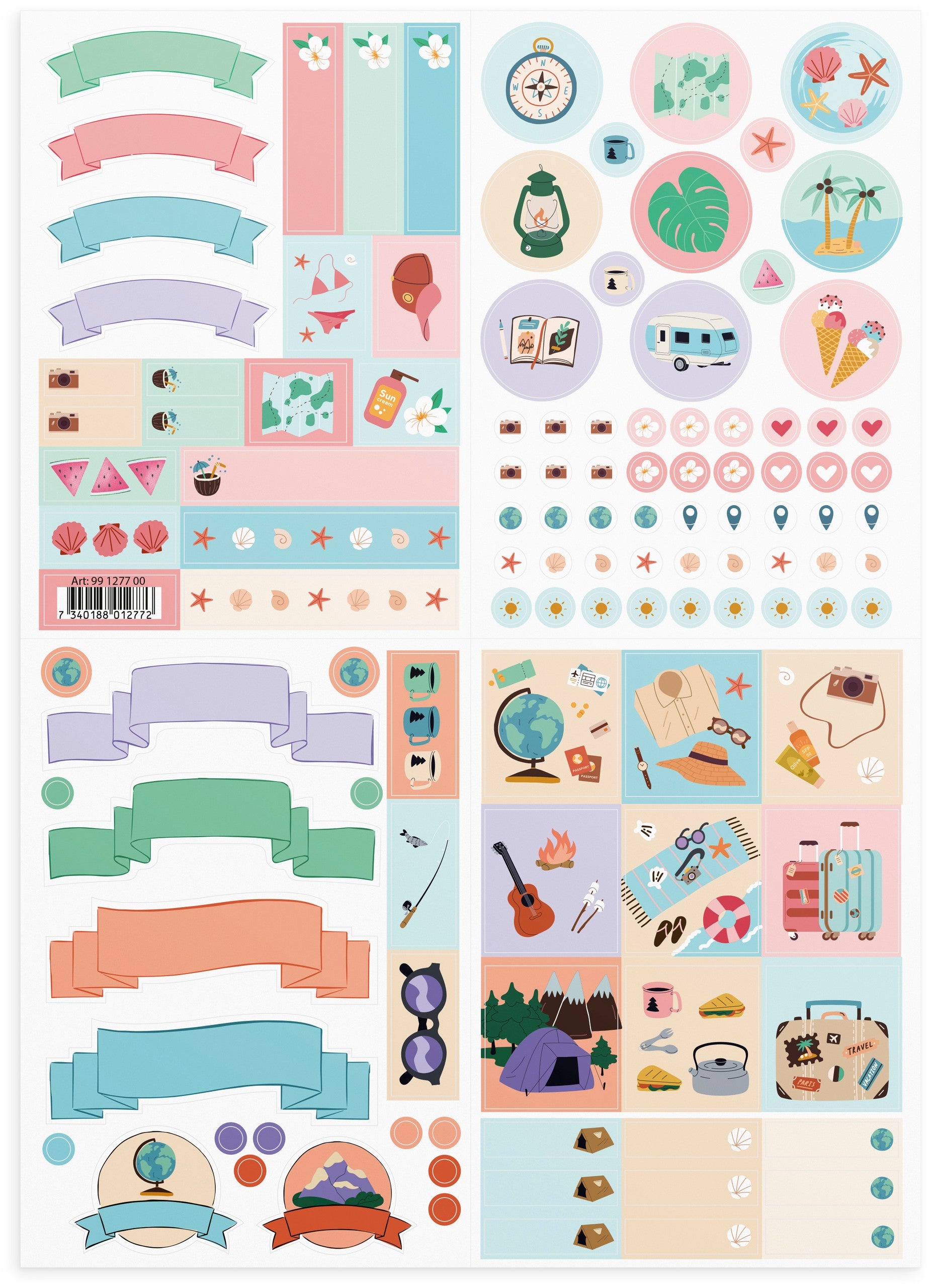 Summer Holiday Stickers